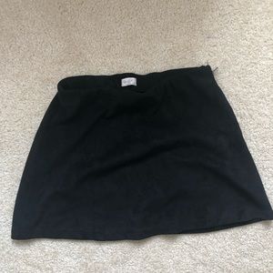 black suede skirt